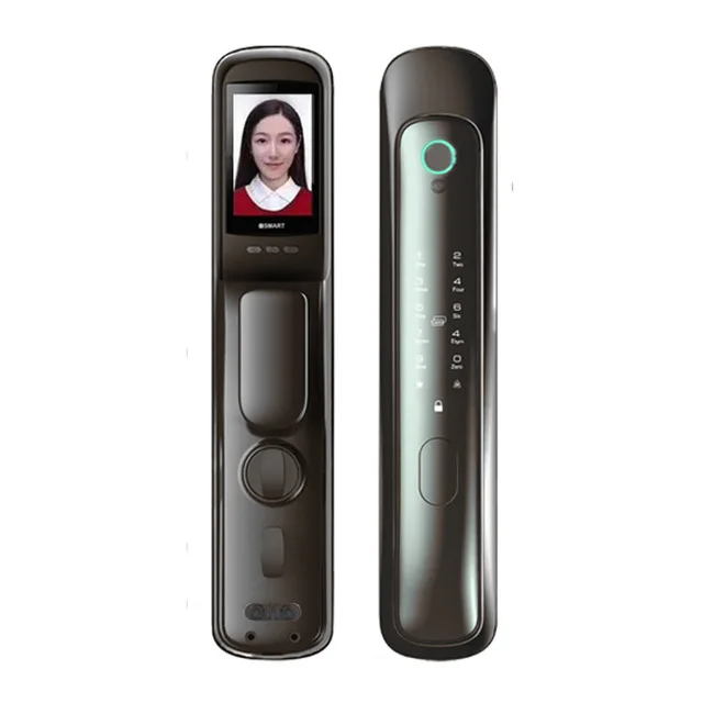 Hot Sell High Quality Fashion Wooden Door Card For Home Rfid Security Digital Lock Fingerprint Door Locks Smart Locks