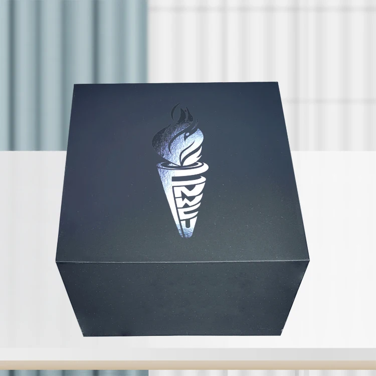 Factory Custom Matte Black Luxury Foldable Hard Paper Box Magnetic Closure Gift Box Cardboard box packaging