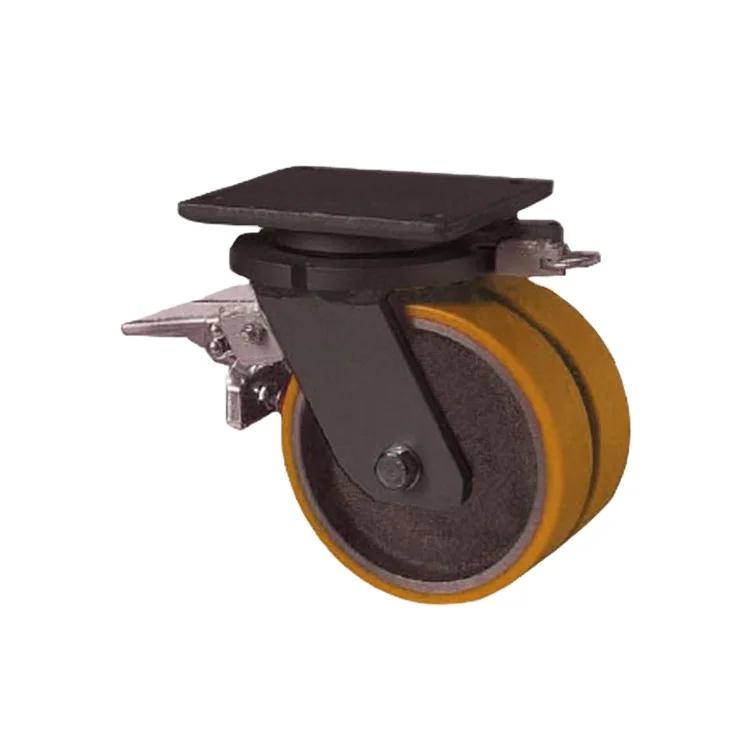 Italian Design Customized Size Good Quality Overall Height Offset Heavy Duty Rubber Wheel Caster Vintage