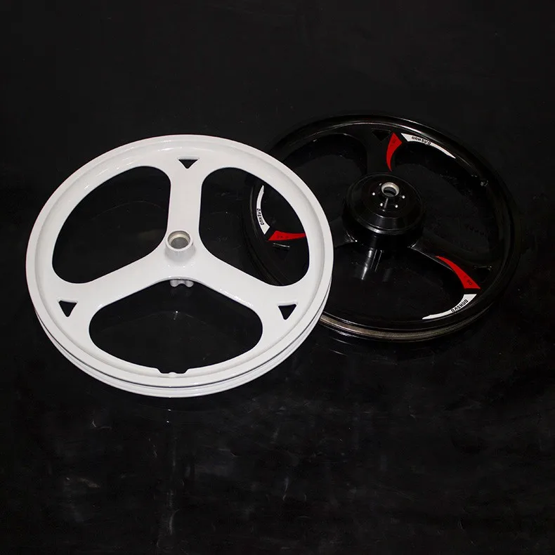 Wheelset 50mm 25mm width Clincher tri-spoke magnesium alloy bike wheel fixed gear bicycle wheels rim