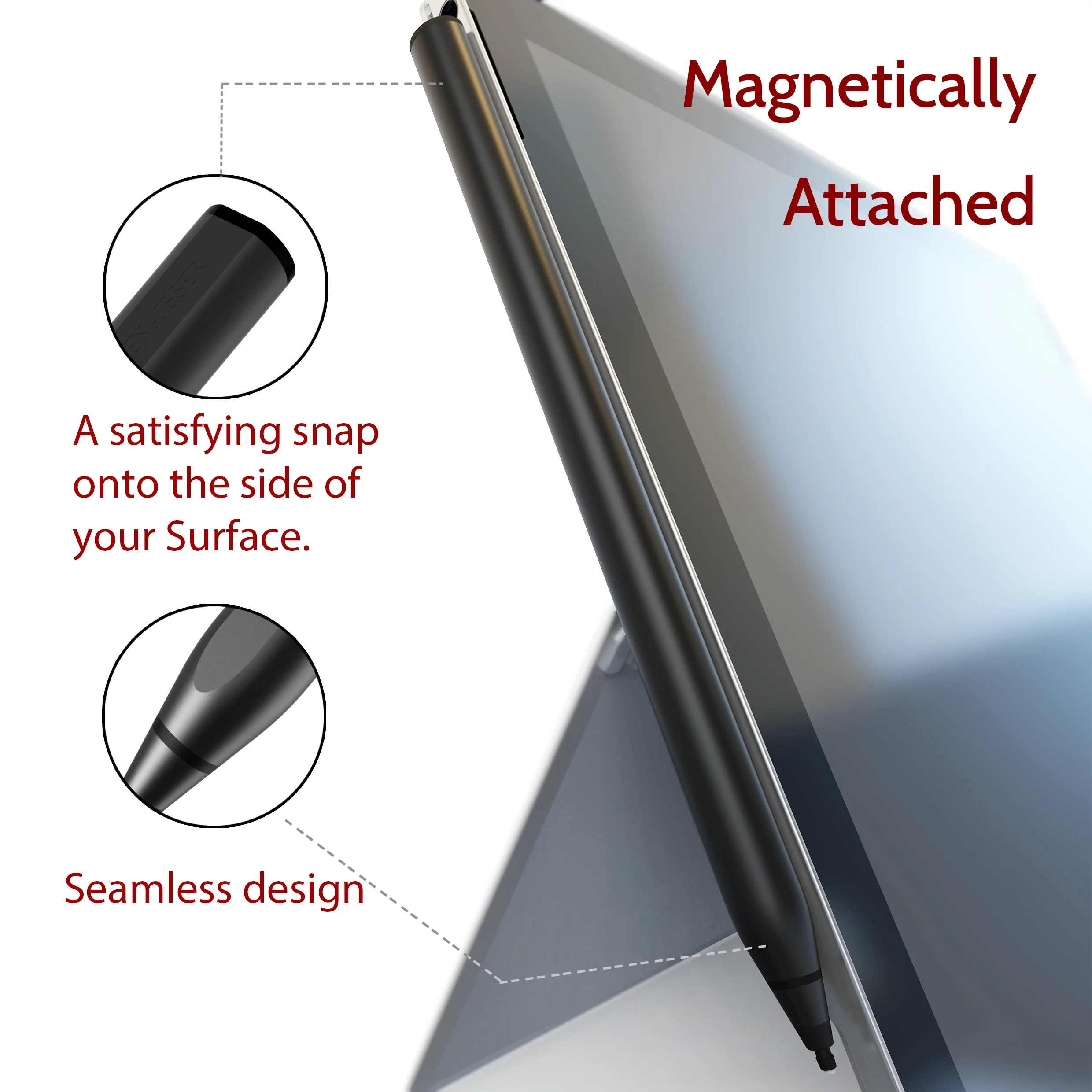 
Surface Pro Pen with 1500hrs and 4096 Pressure Points drawing Streamlined Shape Metal Stylus pen for Microsoft surface device 