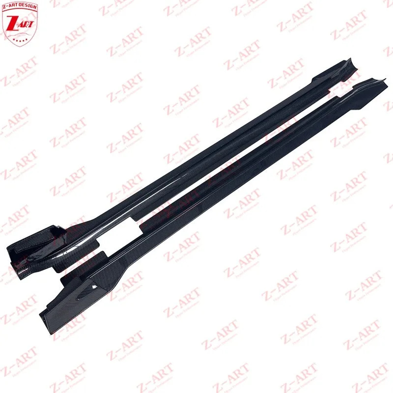 Z-ART For Porsche Taycan Turbo Style Carbon Fiber Body Kit Front Bumper  Rear Lip Kit Side Spoiler