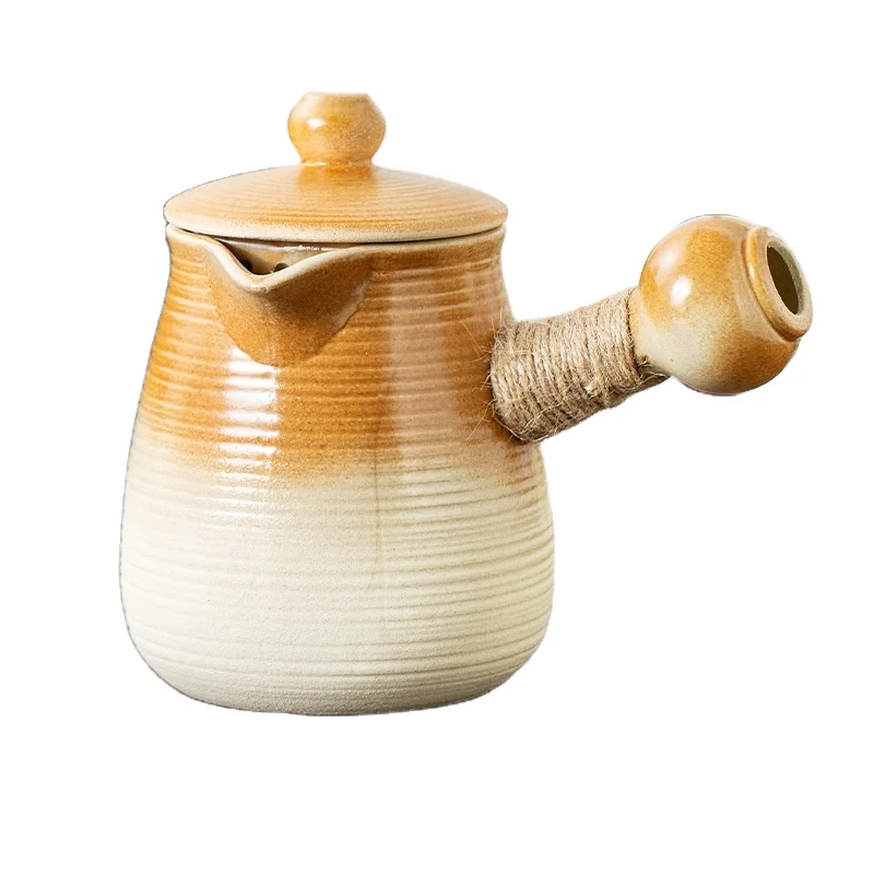 BAMBUS Porcelain Enamel 600 Ml Mini Perfume Bottle Luxury Modern Pottery Ceramic Teapot for Restaurants