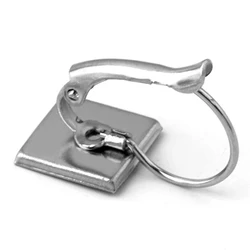 New Listing Stainless Steel Square Ear Hook 9.8mm Right Angle and Diagonal Empty Support Earrings Jewelry Accessories Wholesale
