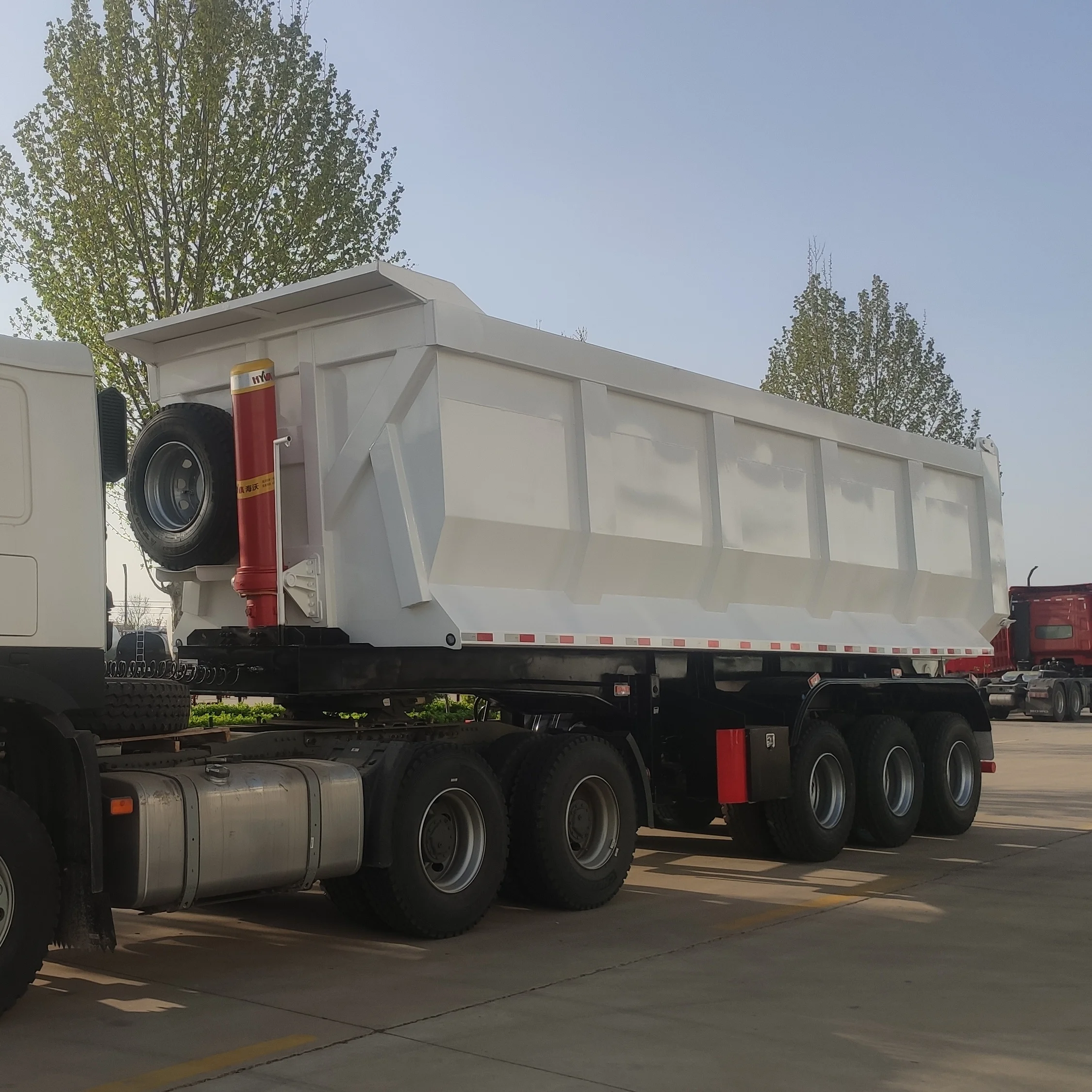 2024 New high-quality 3-axle dump truck semi trailer 60 tons dump truck for sale