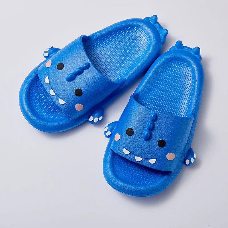 CIXI AIDA Wholesale kids summer EVA animal shape shark slippers soft home slides for boys and girls