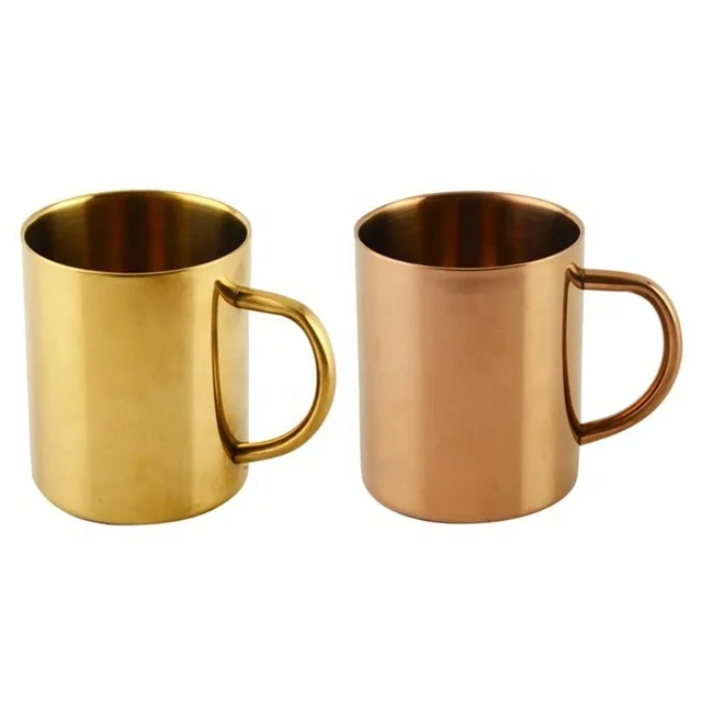 400mL Double Wall 304 Stainless Steel Cup Mirror Matte Water Drinking Stainless Steel Mug