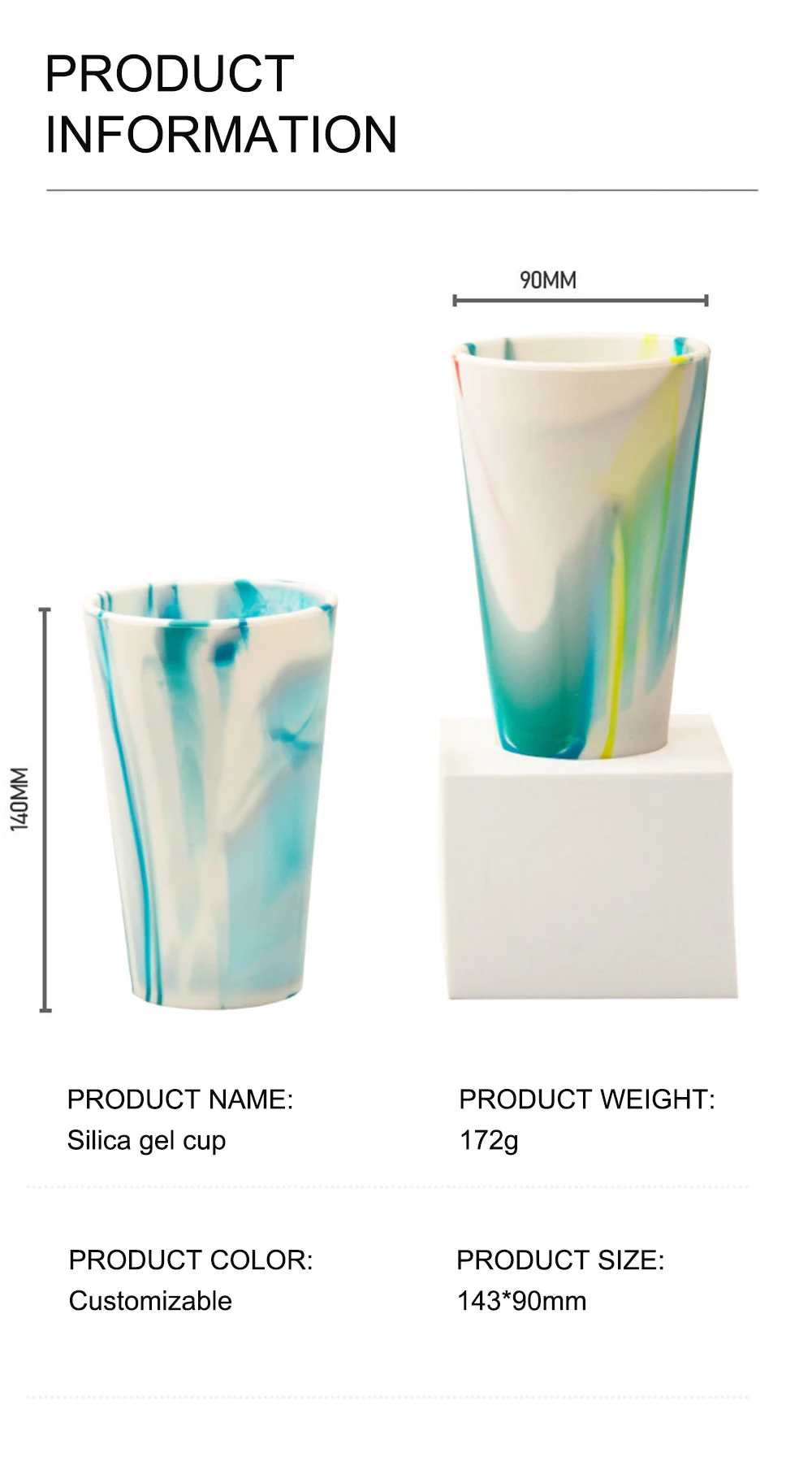 Multi Color Reusable Pint Cups For Beer Coffee Tea Cup Tumbler Food Grade Silicone Beer Wine Drink Cup For Outdoor Travel