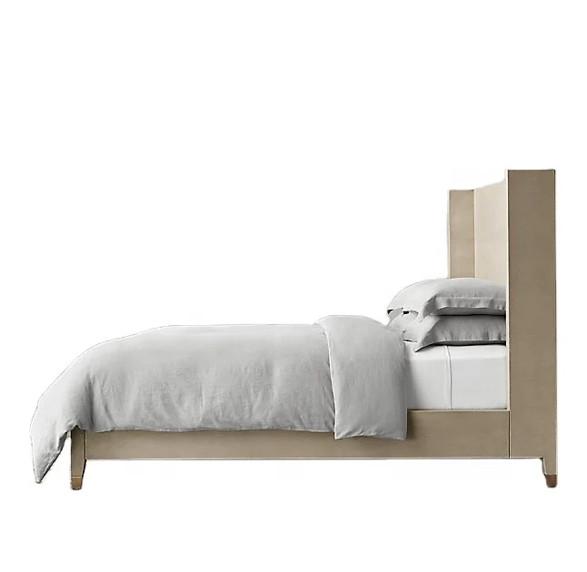 wood fabric loft king queen size french rococo bed