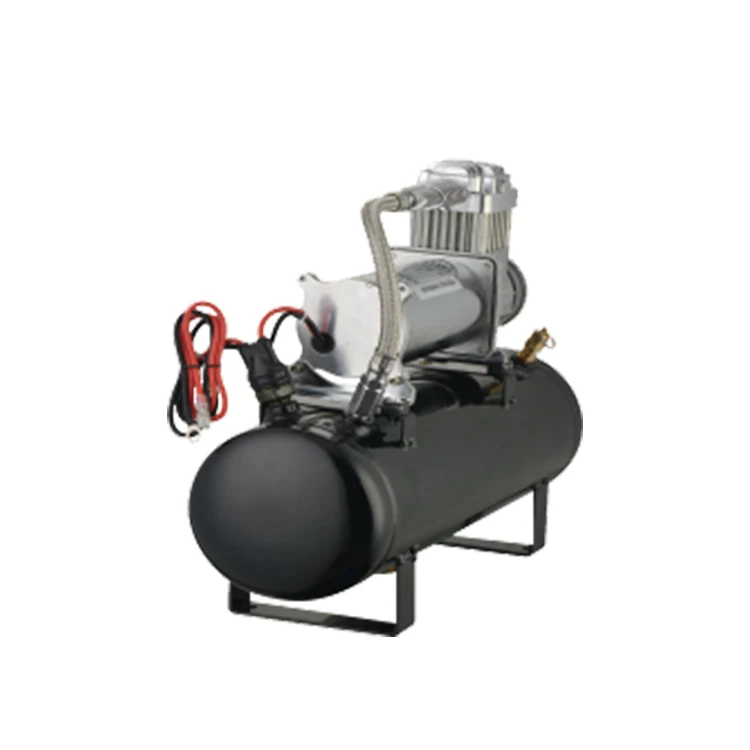 High quality car truck bicycle 12v air suspension compressor pump car air ride bag tire inflator with tank