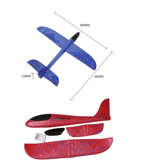 Hot Selling LED Throwing Glider Plane Toys Foam Plane Toy Model Epp Foam Airplane Aircraft Kids Diecast EC LIFE 48*49CM 500pcs