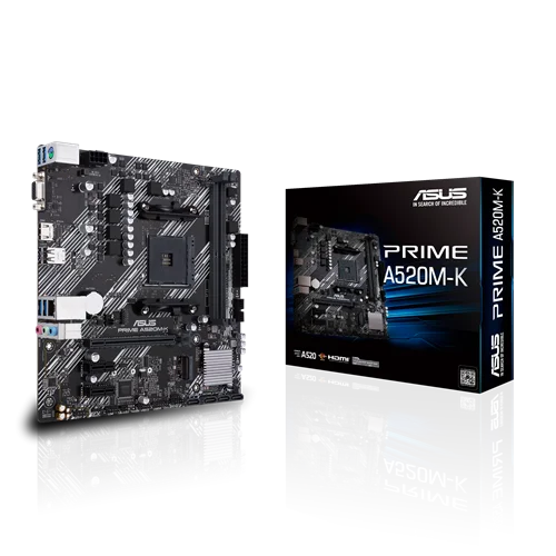 Desktop PRIME A520M-K,Motherboard,  micro ATX,M.2, H/D-Sub, SATA 6 Gbps, USB 3.2 Gen 1 Type-A