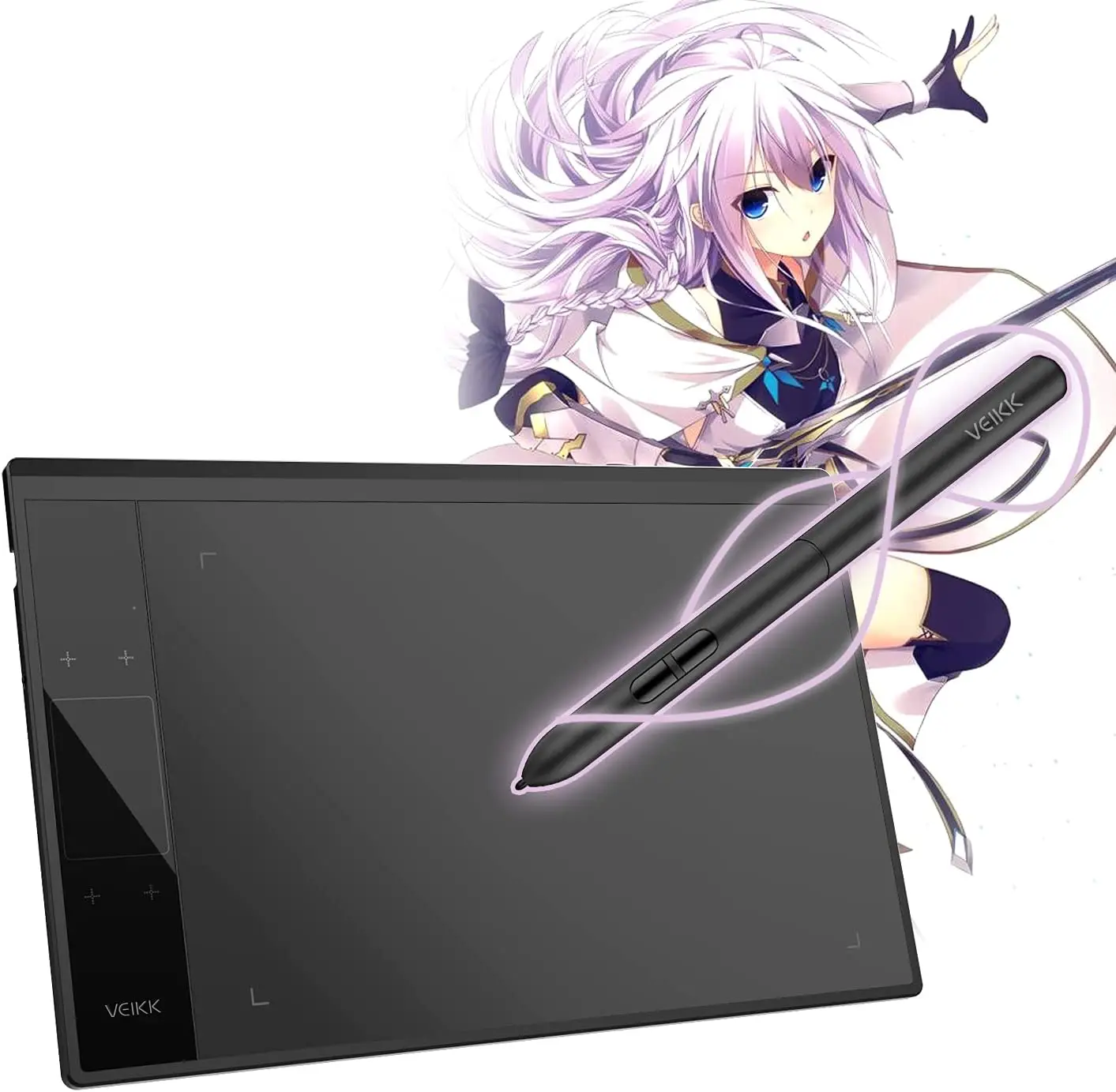 
VEIKK A30 10 x 6 Inch 8192 Levels Battery-free Pen lcd Digital Graphics drawing writing tablet Pads For Kids 