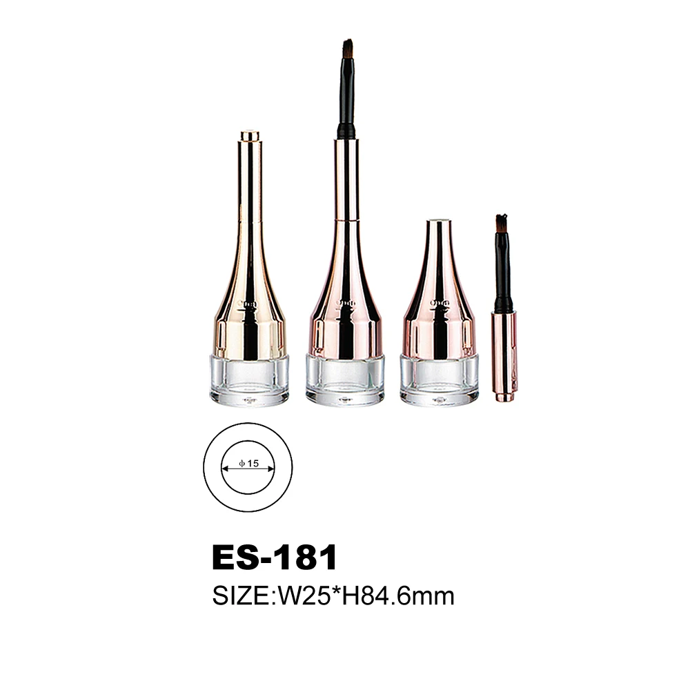 Unique Eyeliner Tube Container Black Pink Eyeliner Packaging Compact Powder Case Cosmetic Packaging Custom Color Round Shaped