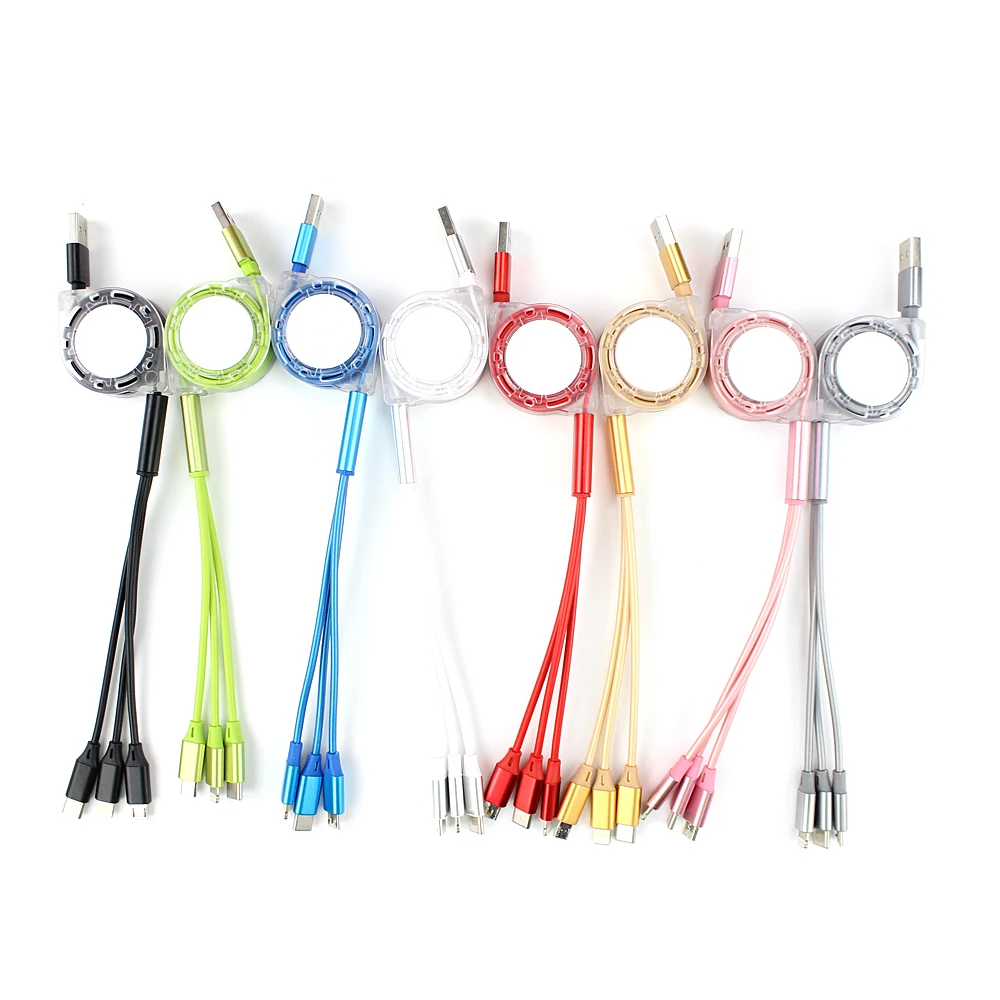 environmental protection wire 3 in 1 USB Cable Blank Sublimation Cable