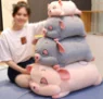 Симпатичная игрушка-подушка в виде Свиньи/хомяка/кошки с одеялом, домашняя и офисная теплая мягкая плюшевая игрушка для сна, подарок на день рождения для девочки