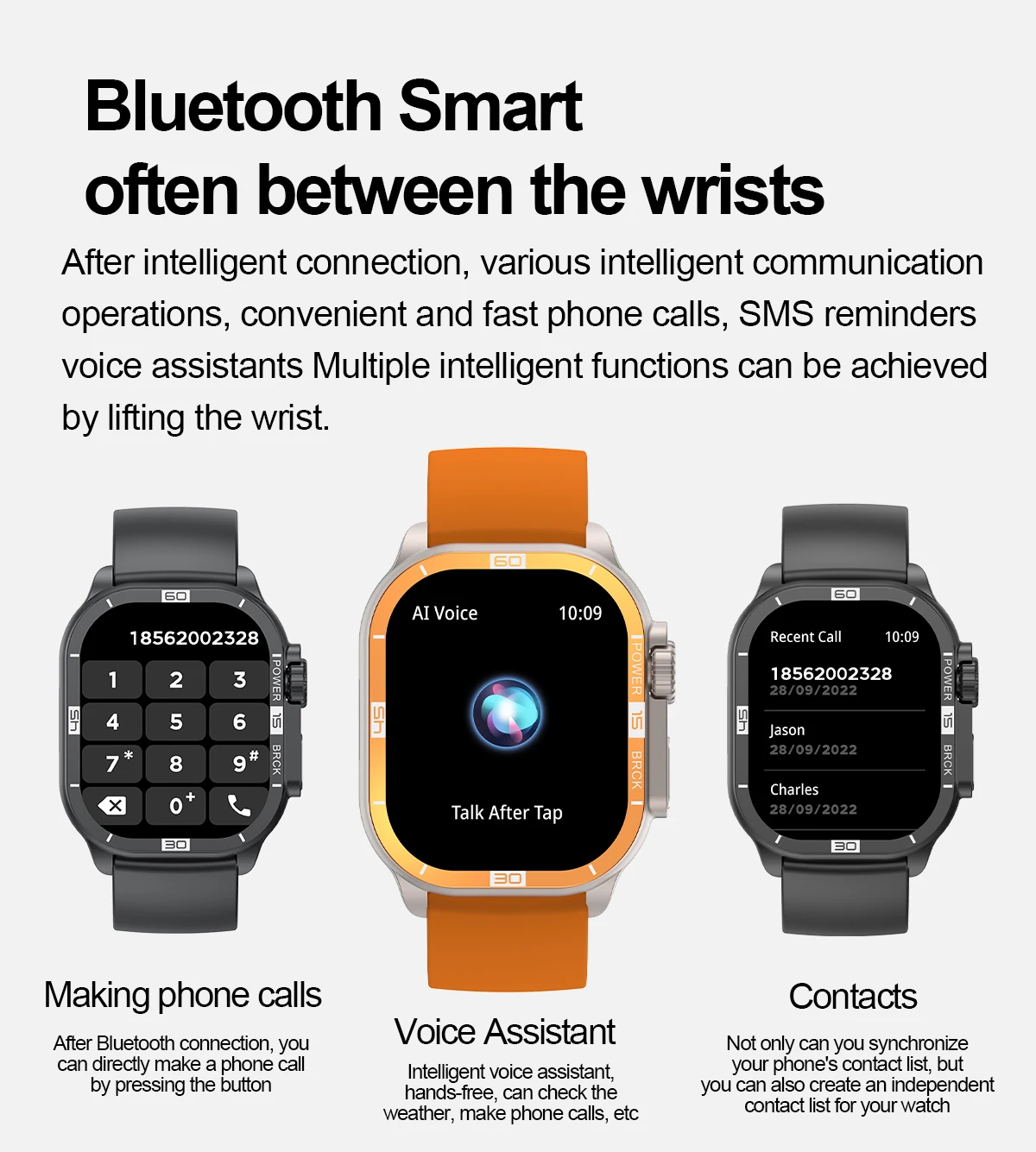 factory wholesale high quality IP68 2.06 inch AMOLED relojes smart watch 2024 NFC fashion smart watch for men