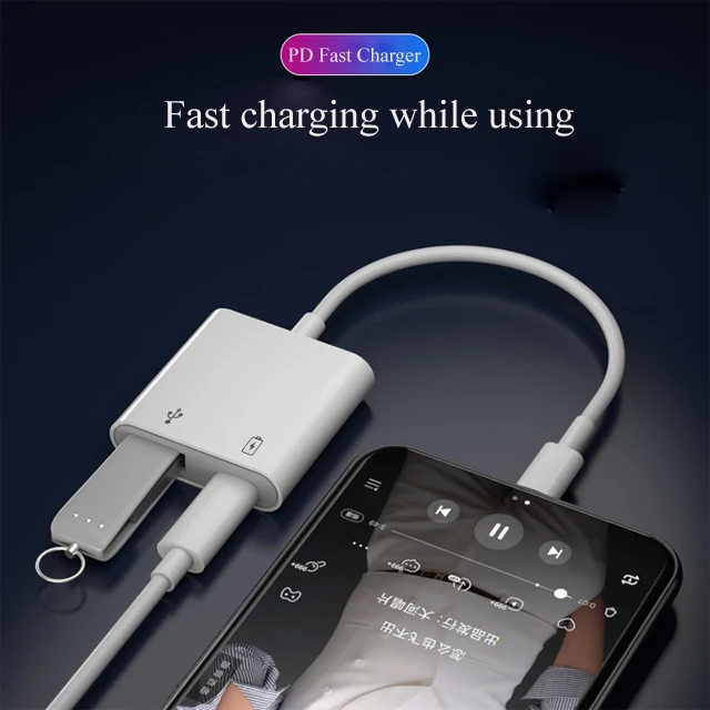 Адаптер OTG 2 в 1 переходник с Type-C на USB 3 0/USB C 18 Вт для быстрой зарядки Xiaomi 10