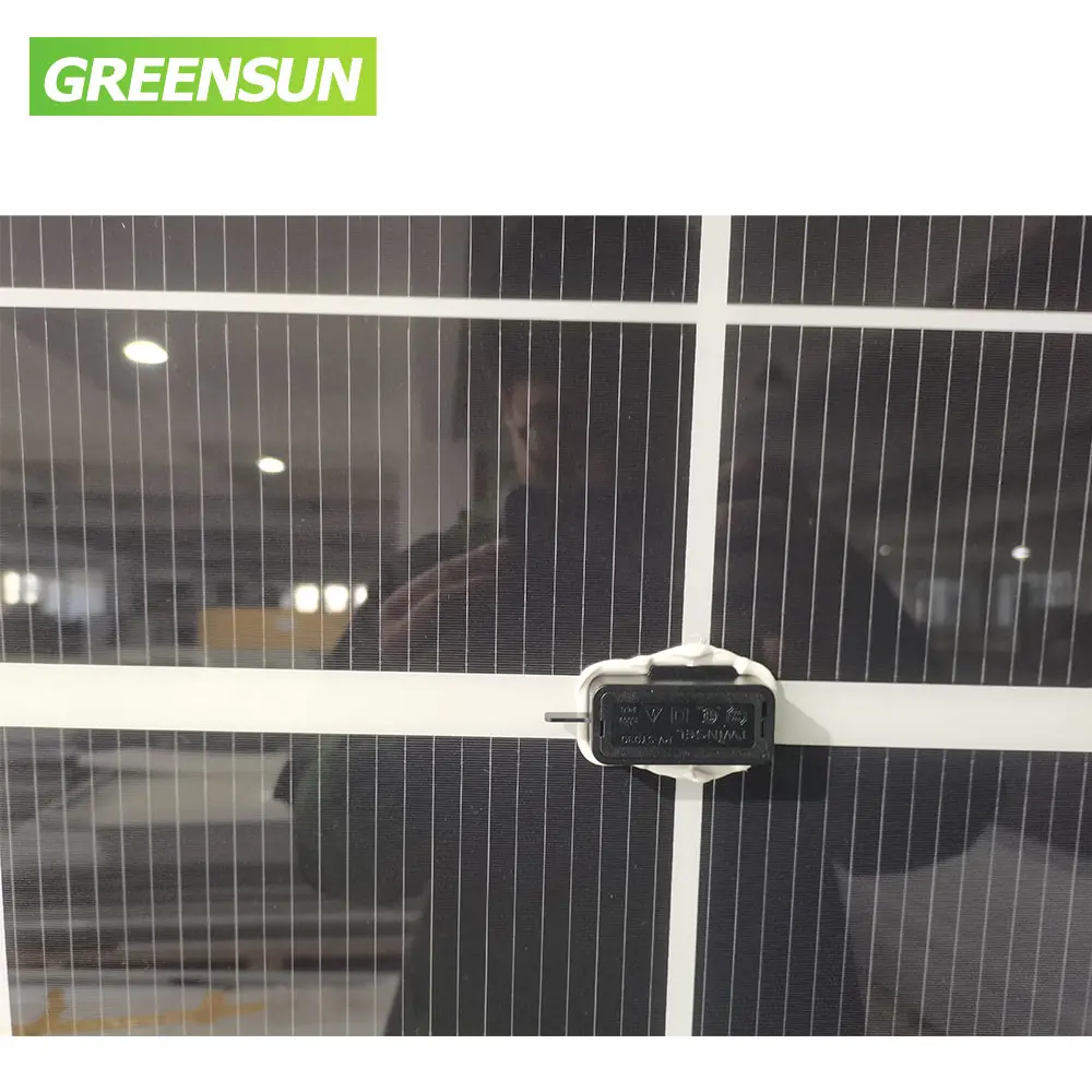 Biggest Solar Panel 700w solar panel HJT technology bifacial high efficiency Greensun Solar Panel for power plant