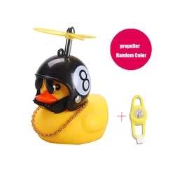 2021 SINGER-LION Motorcycle Bike Bell Riding Light Cycling Accessories Small Yellow rubber Duck Helmet Child Horn