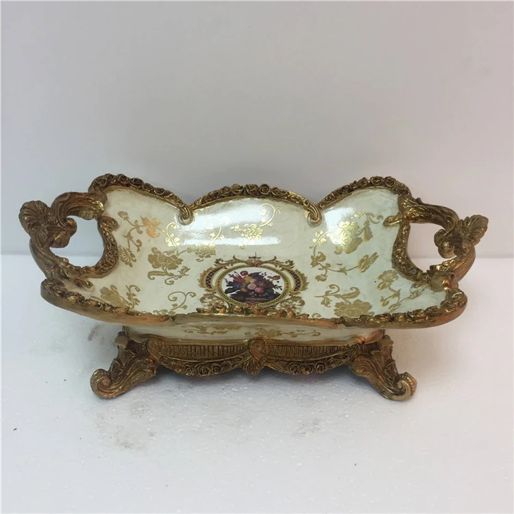 Frp Home Decoration Accessories Resin Fruit Bowl For Living Room