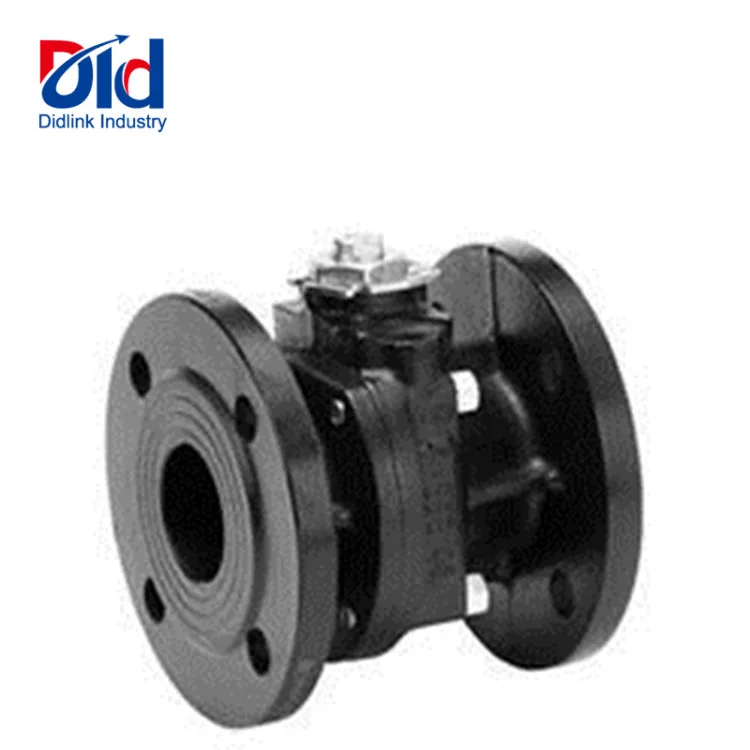cast iron PN16 PN25 flange connection soft sealing one piece ball valve