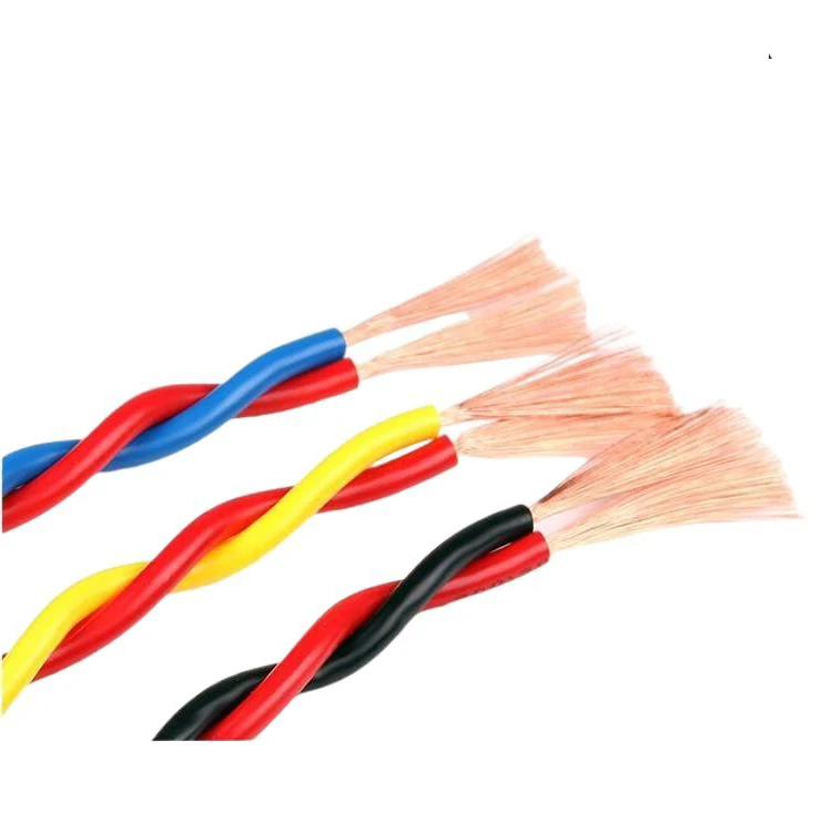 1.5mm2  2.5mm2 House Wiring Materials Electric Copper Wire 2 Core RVS Cable