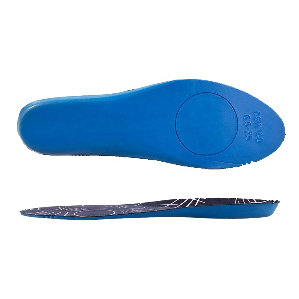 Custom printed logo high resilience shoe insole with mesh fabric