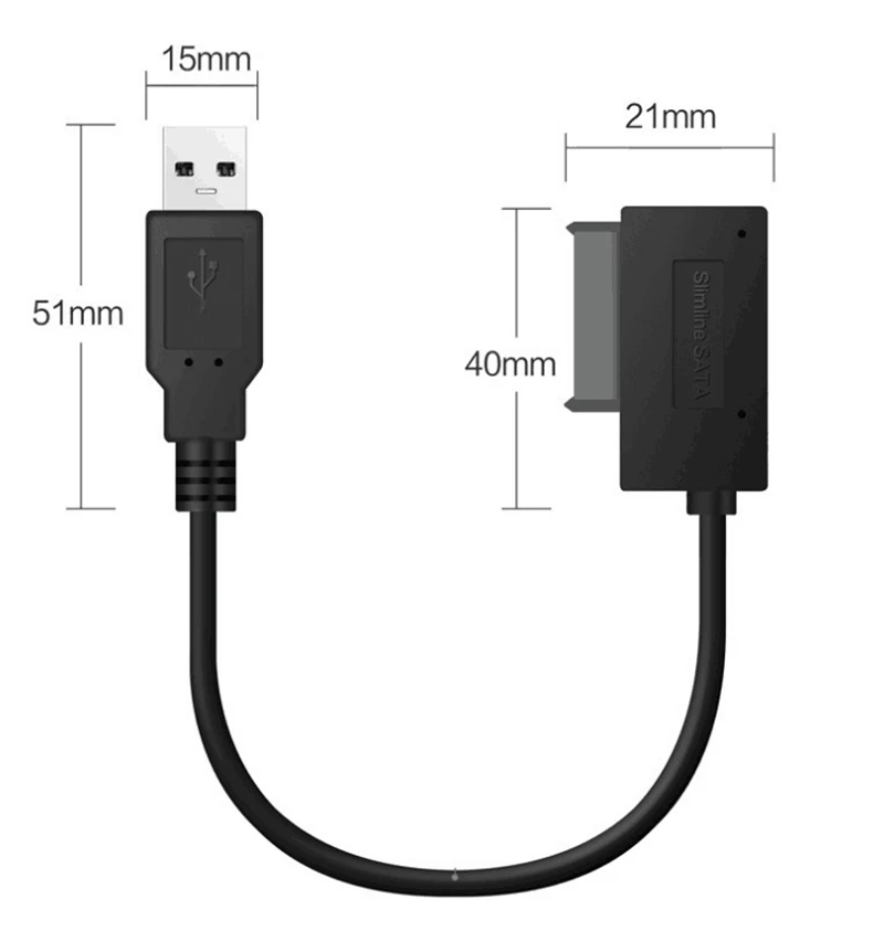Wholesale OEM Super Speed Usb2.0 laptop optical drive USB to Hard Drive SATA Data Cable Adapter