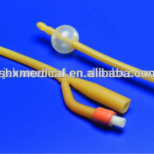 sterile medical silicone coated latex foley catheter/urethral probe