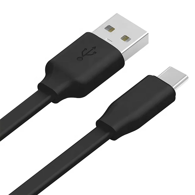 Custom Color Data Cable High Quality USB C Adapter Cable 2.4 Fast Changing Flat Type C USB Cable For Huawei