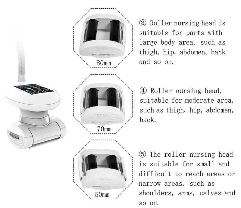 AURO Vacuum Roller Rf Face Lifting Neck Rejuvenation Improve Blood Circulation Device Weight Loss Fat Rolling Massage Machine