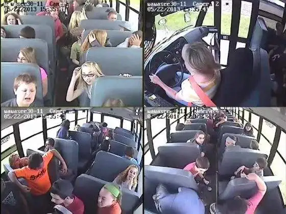 Reverse Alarm Truck Blind Area In Car 4Camera Backup 2 CH 7 Monitor For RV Camera