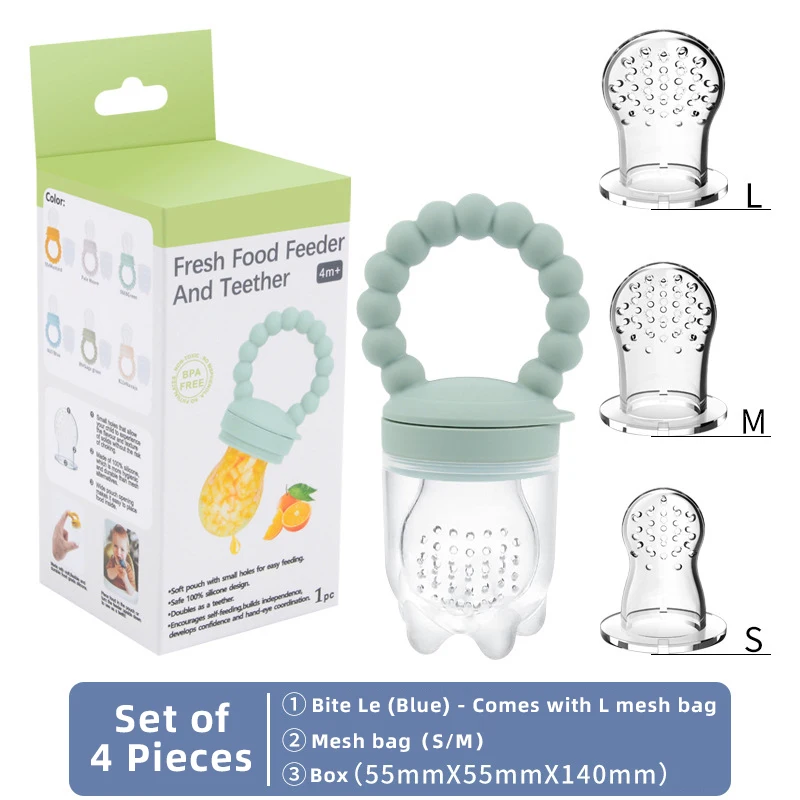 Soft Silicone Baby Food Feeder Fruit Pacifier Feeder for Baby Teething Relief and Baby First Stage Feeding