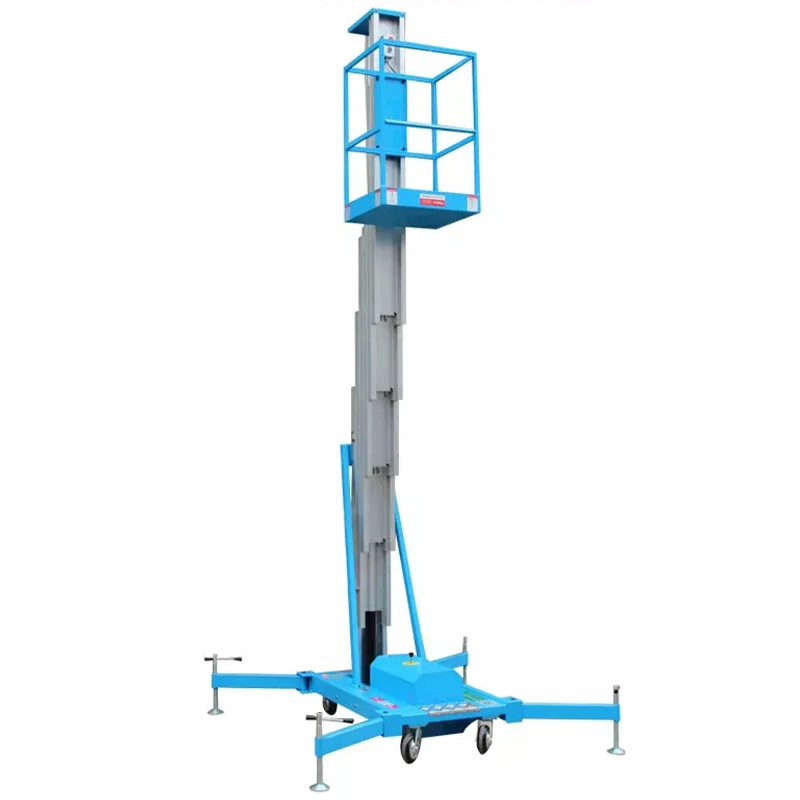 4 м 6 8 10 12 14 мачтовая алюминиевая передвижная гидравлическая электрическая Одноместный подъемник Двухместный лестничный для наружной работы
