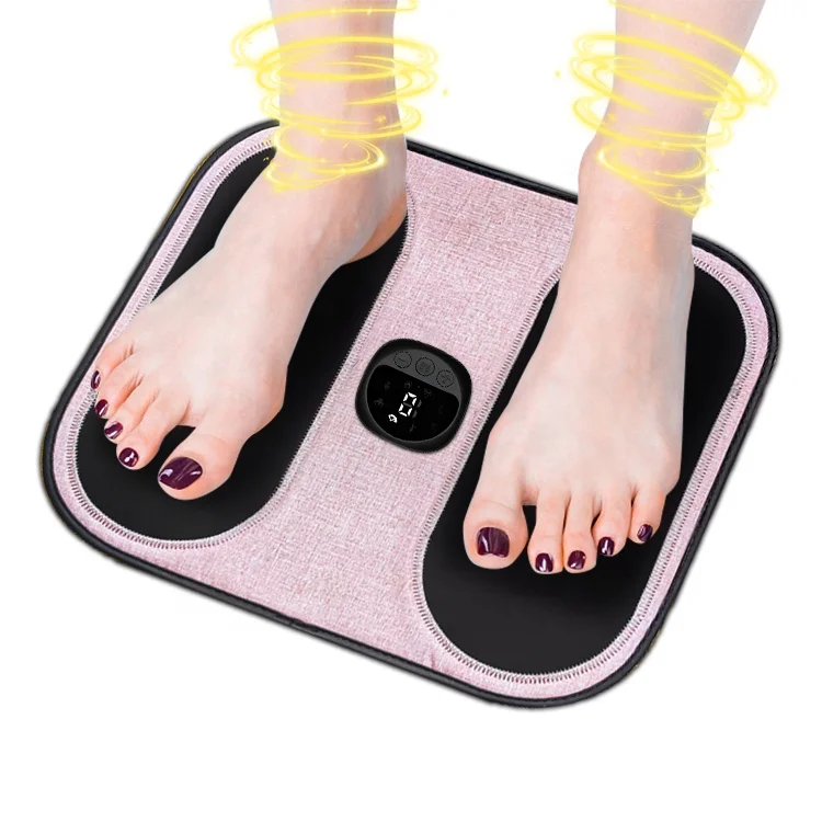 Wireless Chargeable Acupuncture Point Stimulation Microcurrent Foot Acupoint Thin Leg Meridian Massager EMS Foot Massage Mat