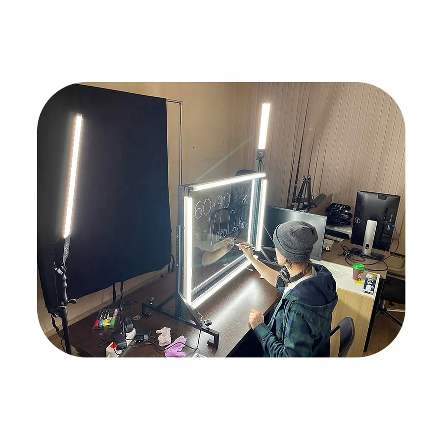 Desk White Interactive Board, Suitable for Use in Class/Office/Meeting Rooms etc., Glass + Metal, Customizable Logo & Design