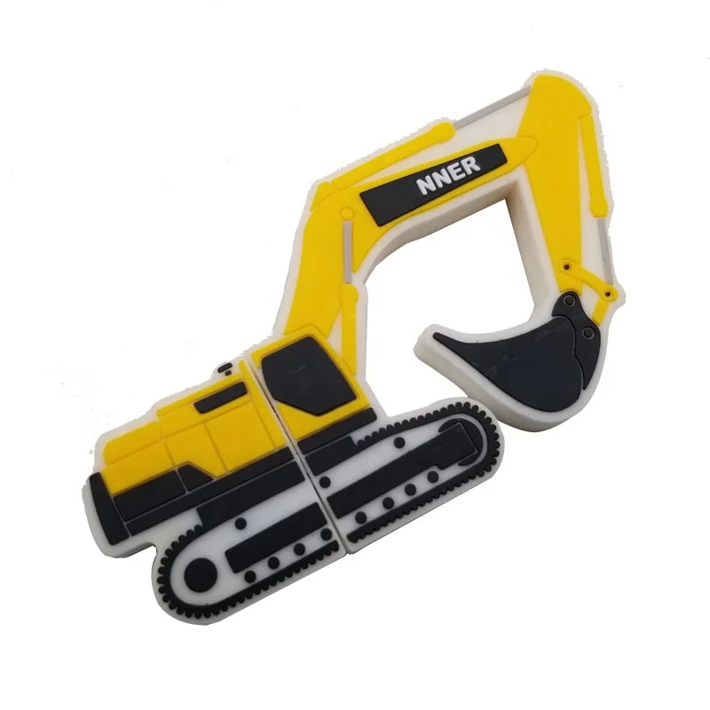 Custom Promo Gifts Pvc Excavator Memory Stick Usb Flash Drive