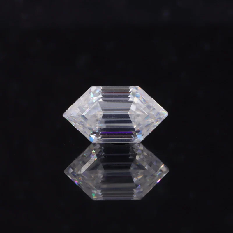 Кольцо с муассанитом Starsgem ювелирное изделие бриллиантом шестигранной формы D белого цвета сертификатом для серебра 925 пробы