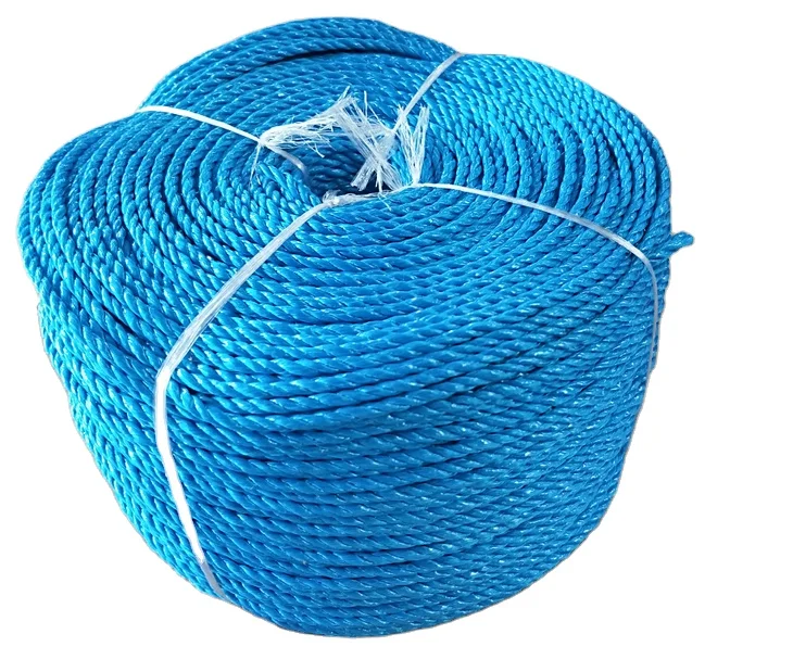 High Quality PE Danline Colorful 3-4 Strands Twisted Monofilament Rope for Marine Transport Fishing Agriculture Hardware