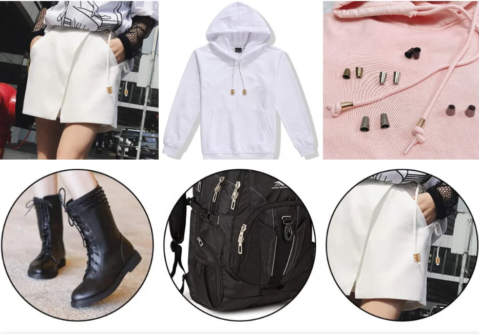 Шнур Веревка замки крепежные концы стопор под заказ конический колокольчик Металл для шнурка рюкзак сумка серебристый цвет цинковый сплав Модный