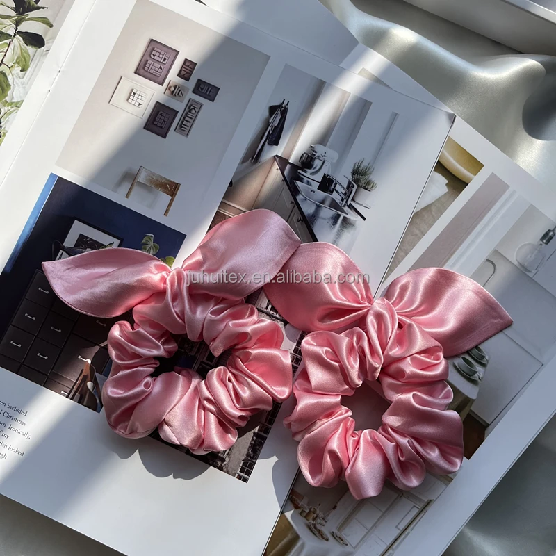 22mm Fashion cute  bunny ears hair rope, ponytail holder elastic rope hair band, girls rabbit ear hair ties