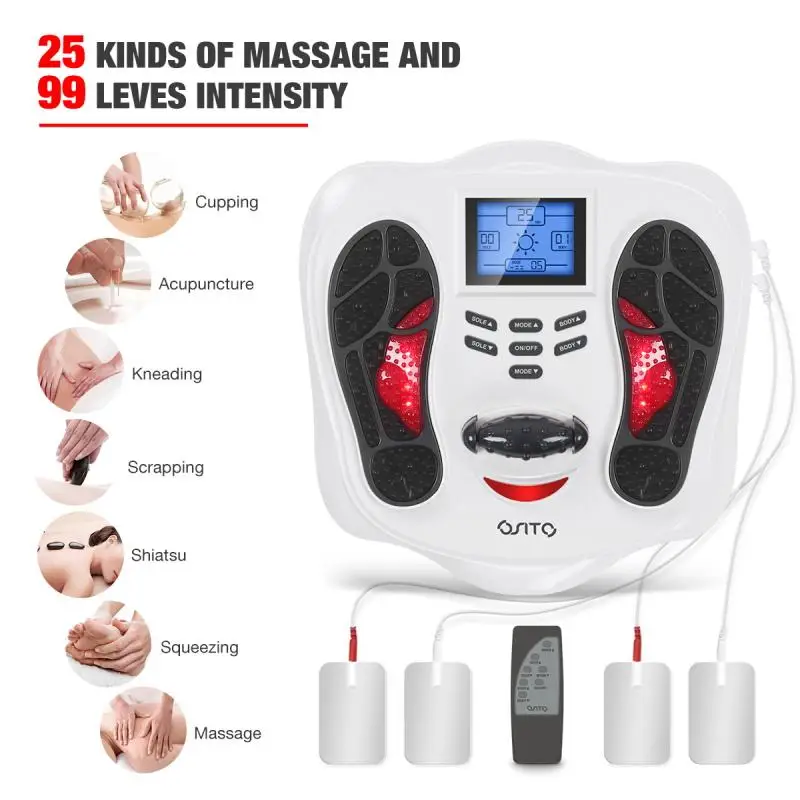 Infrared Health protection instrument Multiple modes and intensity Blue LCD foot care massager