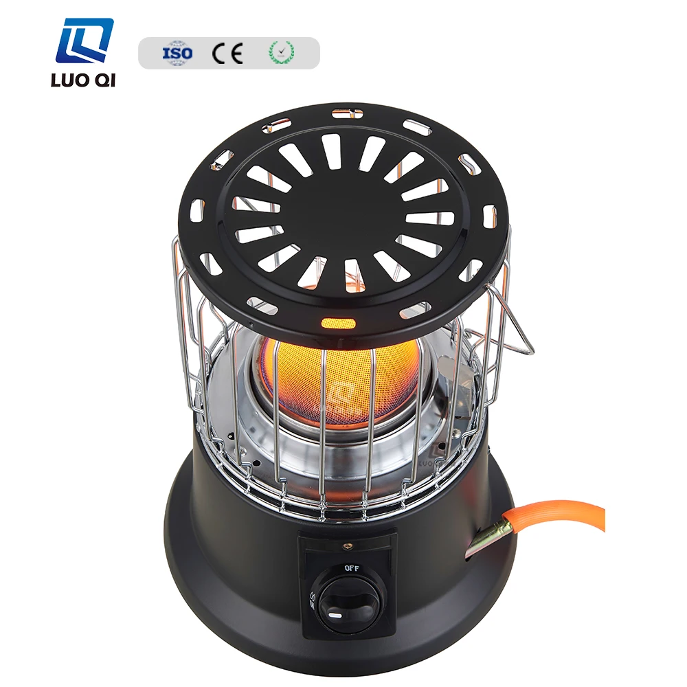 Factory piezo ignition portable mobile camping gas heater copper valve body ODS Flameout protection gas heater