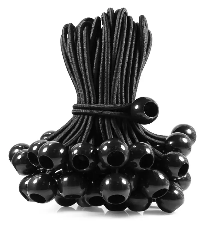 High quality bungee rubber loop round bungee cords straps set coiled mi-ni ball bungee cord