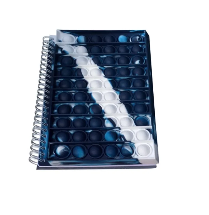 Finger Bubble Silicone Cover Notepad Student Supplies Decompression Fidget Toys New Notebook A5 Pop push up