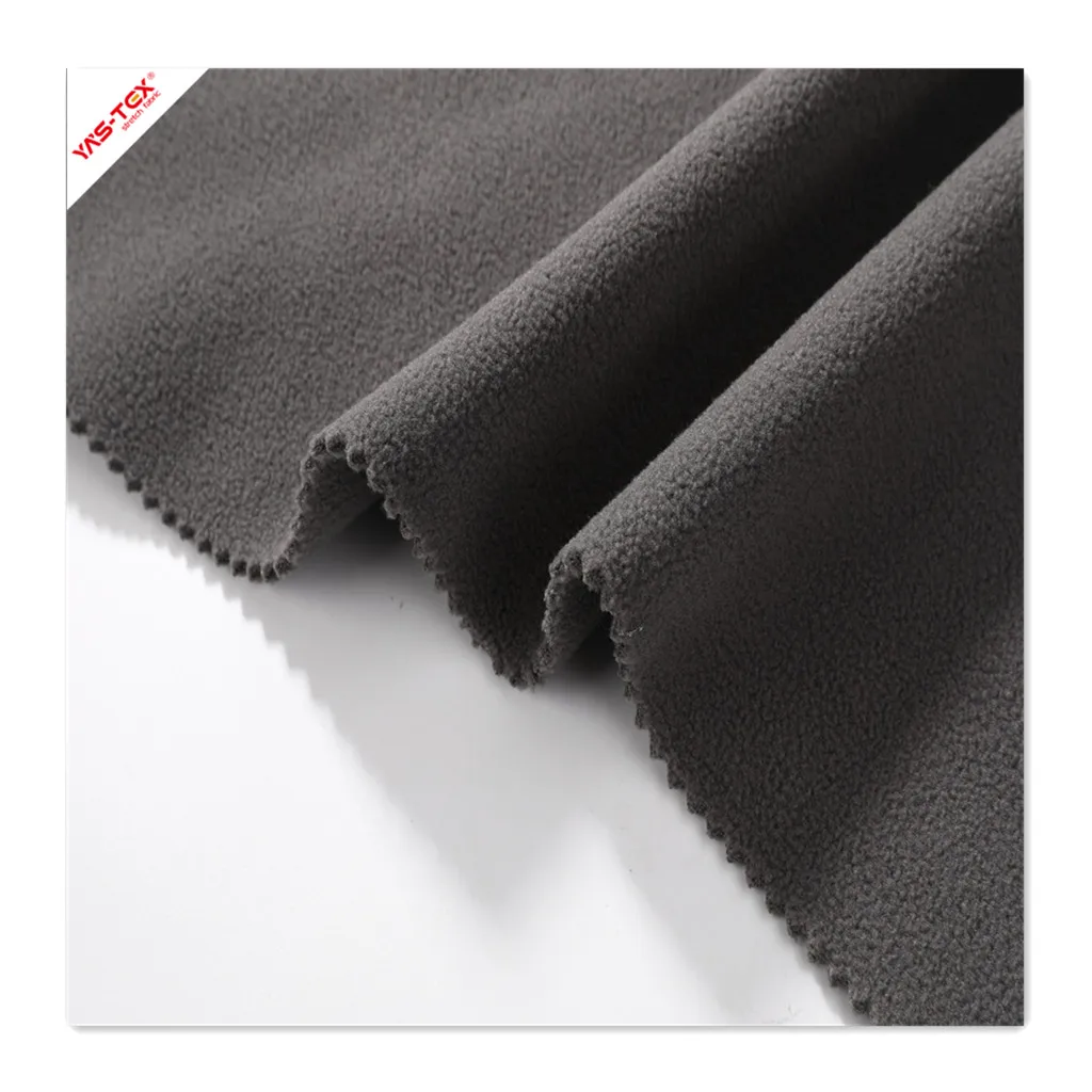 Bamboo Charcoal DTY Yarn Dyed Fleece fabric Eco friendly Anti Odor Anti Pill for Jacket