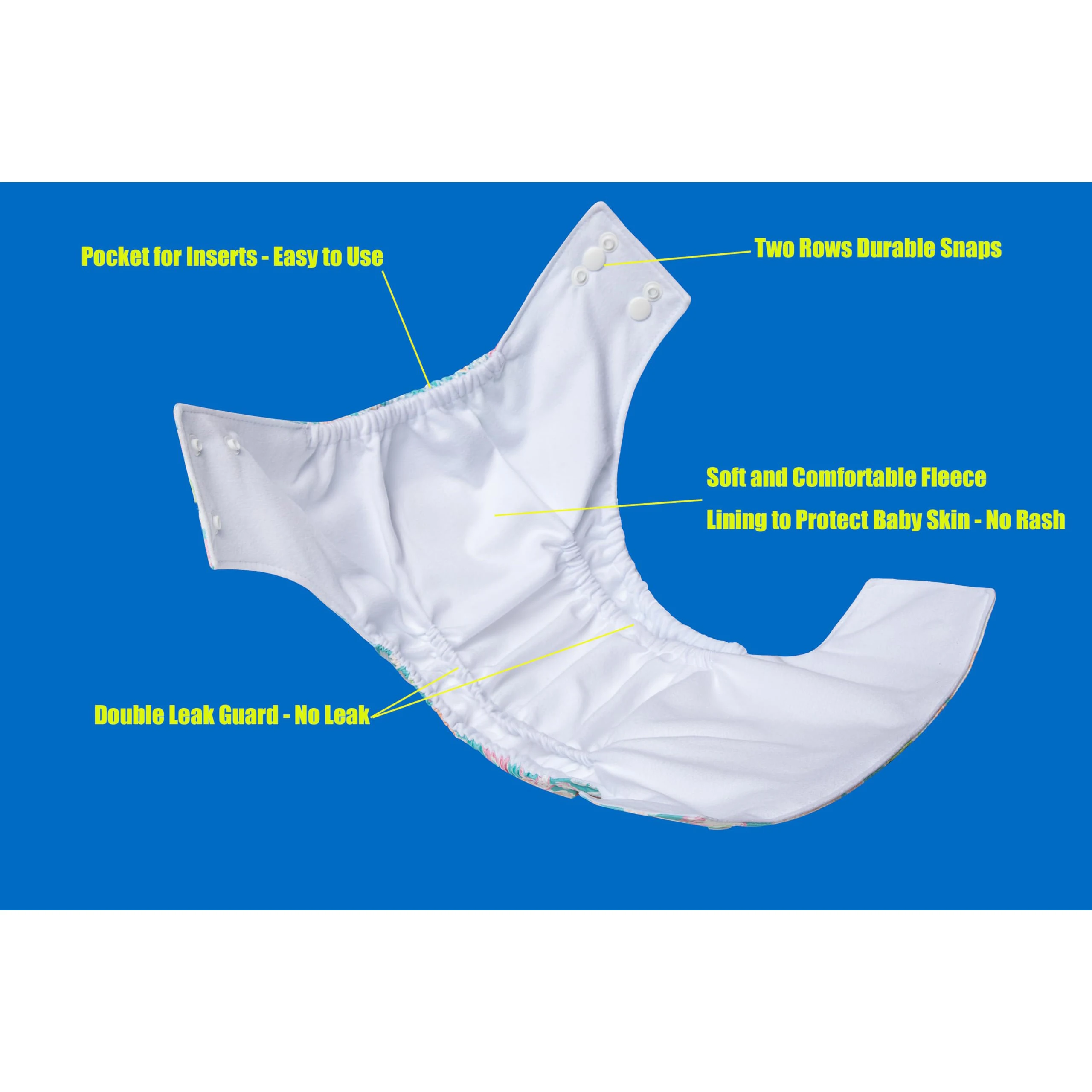 Godsend Ultra Soft Wholesale Eco Friendly Polyester Reusable Customize Bigger Size Cloth  Diaper