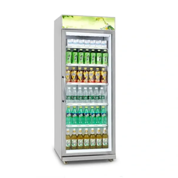 Refrigerator Equipment Glass Door Showcase Stainless Steel Glass Door Display Fridge Beverage Chiller