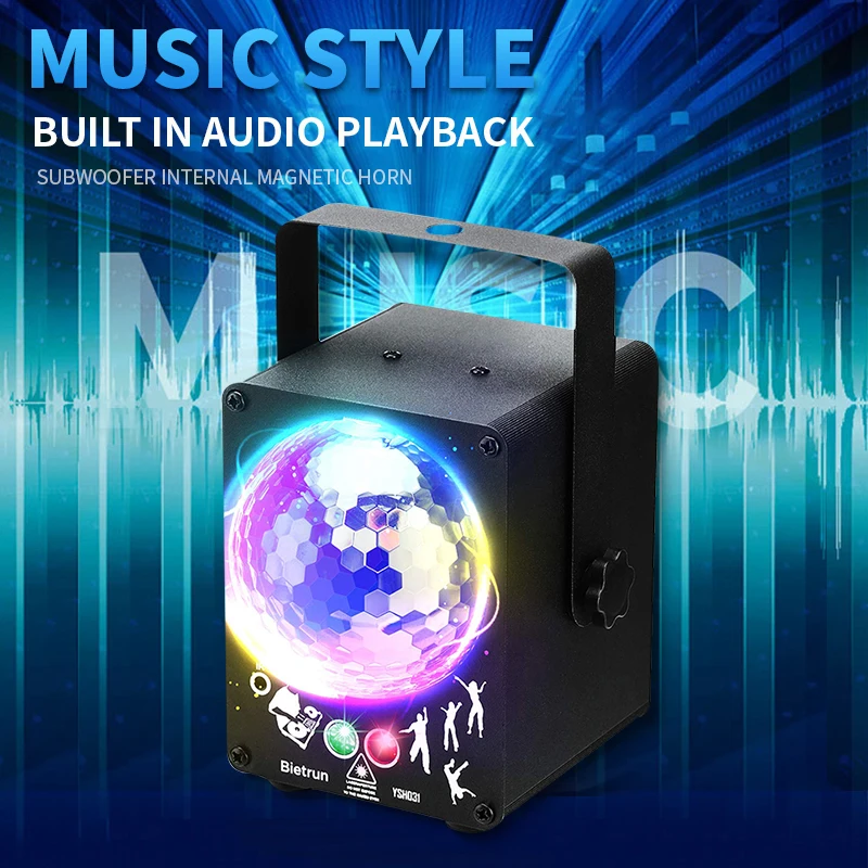 LED Disco Laser Stage Light RGB Projector Party Lights DJ Magic Ball Party Remote Control Stage Light